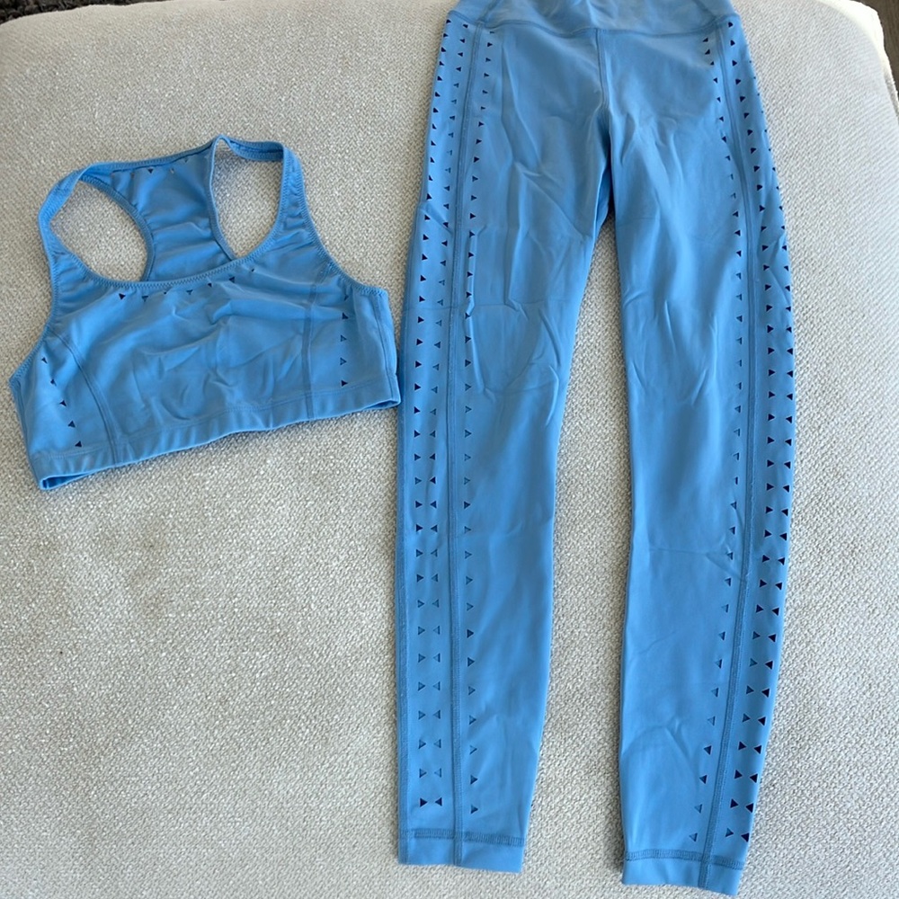 GIGI C. Light Blue Activewear Set